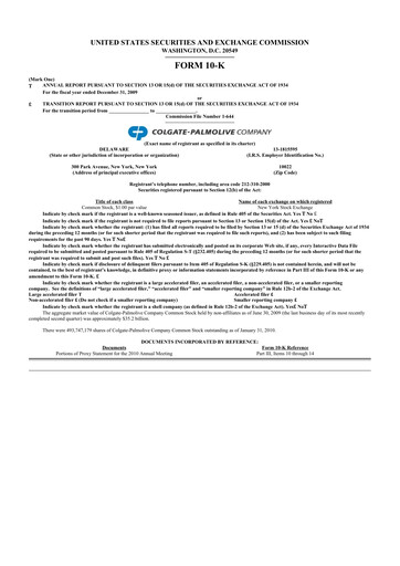 Thumbnail Colgate-Palmolive 10-K Annual Report 