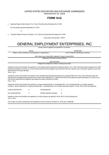 Miniature GEE Group 10-Q Rapport trimestriel  
