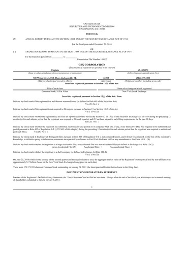 Thumbnail CSX Corporation 10-K Annual Report 2010