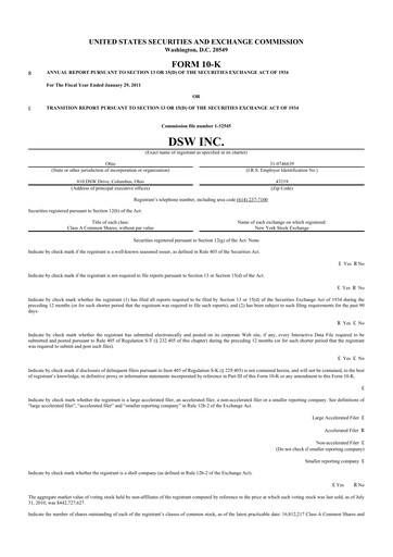 Vorschaubild Designer Brands
 10-K Jahresbericht 