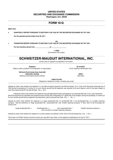 Thumbnail Mativ Holdings 10-Q Quarterly Report FY2011 