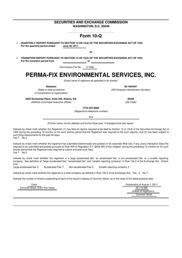 Thumbnail Perma-Fix Environmental Services 10-Q Quarterly Report FY2011 