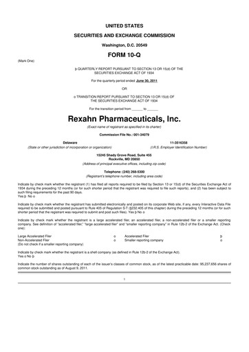 Thumbnail Opus Genetics 10-Q Quarterly Report FY2011 