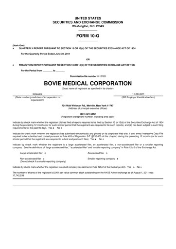 Miniature Apyx Medical 10-Q Rapport trimestriel 2011 