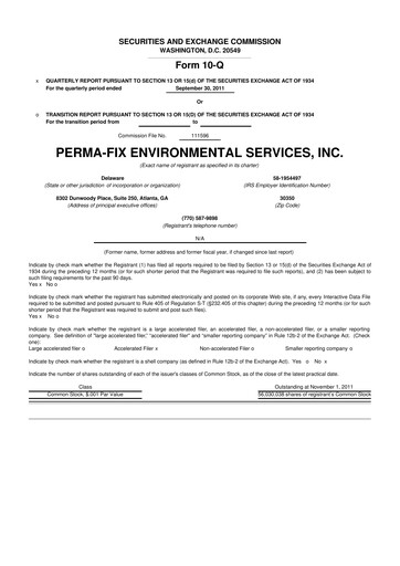 Thumbnail Perma-Fix Environmental Services 10-Q Quarterly Report FY2011 