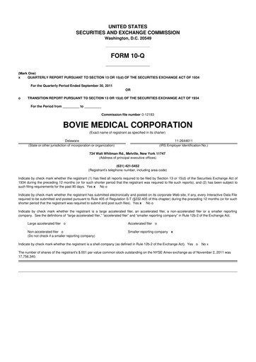 Miniature Apyx Medical 10-Q Rapport trimestriel 2011 