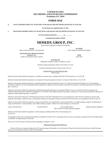 Thumbnail MiMedx Group 10-K Annual Report 2011