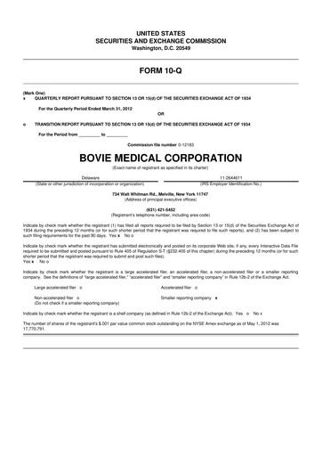 Miniature Apyx Medical 10-Q Rapport trimestriel 2012 