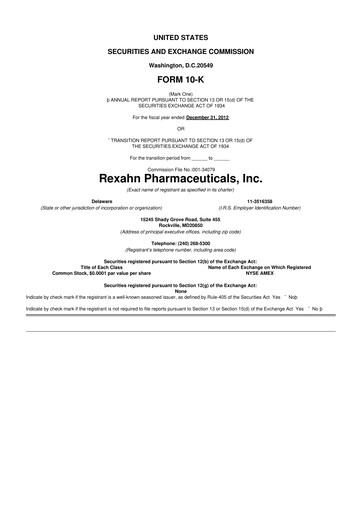 Thumbnail Opus Genetics 10-K Annual Report 2012