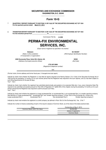 Thumbnail Perma-Fix Environmental Services 10-Q Quarterly Report FY2013 