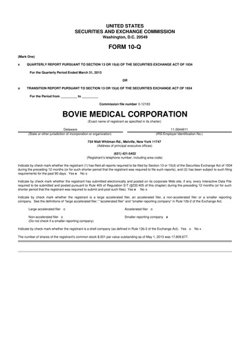 Miniature Apyx Medical 10-Q Rapport trimestriel 2013 