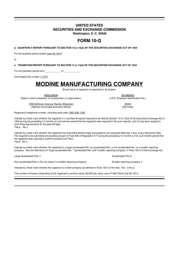 Thumbnail Modine Manufacturing
 10-Q Quarterly Report FY2014 