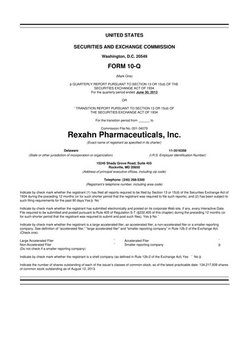 Thumbnail Opus Genetics 10-Q Quarterly Report FY2013 