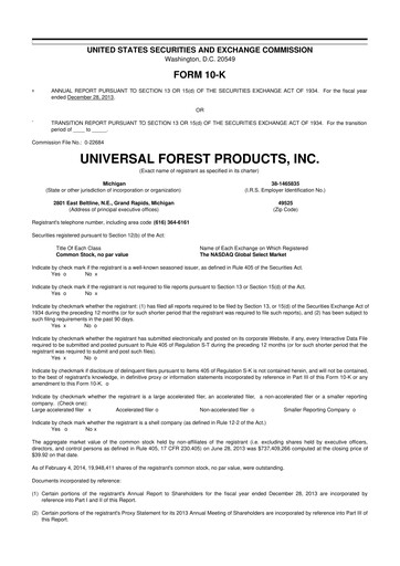 Thumbnail UFP Industries
 10-K Annual Report 2013