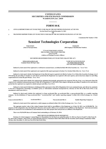 Vorschaubild Sensient Technologies
 10-K Jahresbericht 2013