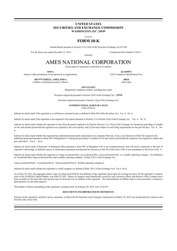Vorschaubild Ames National Corp. 10-K Jahresbericht 2013