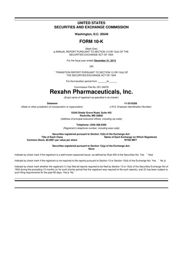 Thumbnail Opus Genetics 10-K Annual Report 2013