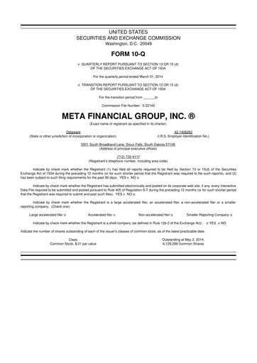 Thumbnail Pathward Financial
 10-Q Quarterly Report FY2014 