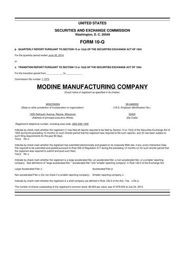 Thumbnail Modine Manufacturing
 10-Q Quarterly Report FY2015 