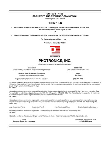 Thumbnail Photronics 10-Q Quarterly Report FY2014 