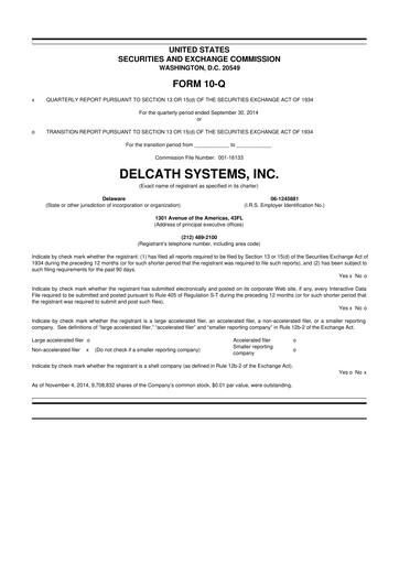 Thumbnail Delcath Systems 10-Q Quarterly Report FY2014 