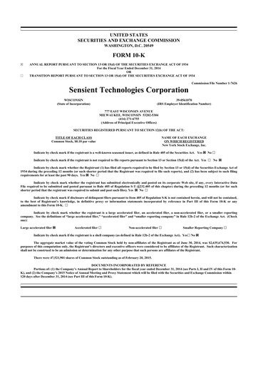 Vorschaubild Sensient Technologies
 10-K Jahresbericht 2014