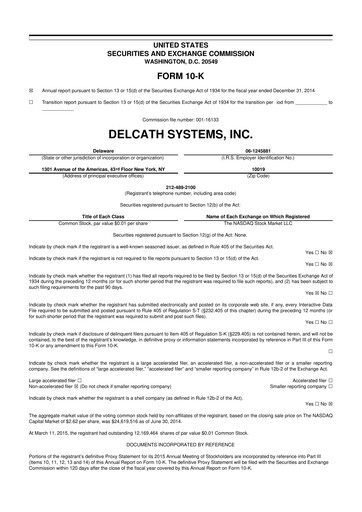 Thumbnail Delcath Systems 10-K Annual Report 2014