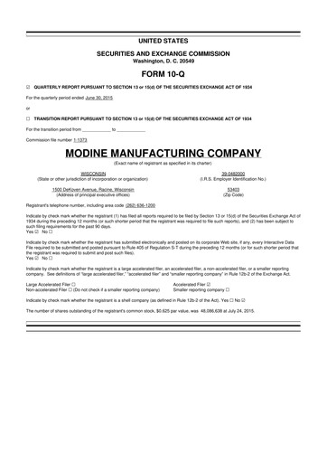 Thumbnail Modine Manufacturing
 10-Q Quarterly Report FY2016 