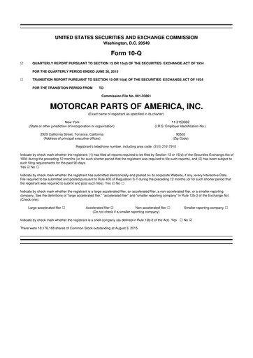 Thumbnail Motorcar Parts of America 10-Q Quarterly Report FY2016 