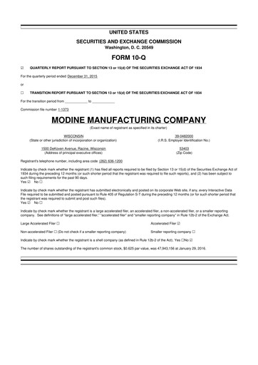 Thumbnail Modine Manufacturing
 10-Q Quarterly Report FY2016 