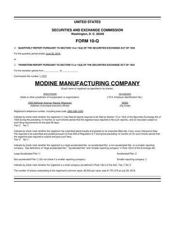 Thumbnail Modine Manufacturing
 10-Q Quarterly Report FY2017 