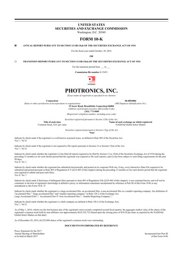 Thumbnail Photronics 10-K Annual Report 2016
