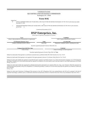 Thumbnail DXP Enterprises 10-K Annual Report 2016