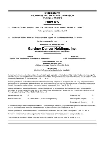 Vorschaubild Ingersoll Rand 10-Q Quartalsbericht 2017 