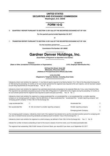 Vorschaubild Ingersoll Rand 10-Q Quartalsbericht 2017 