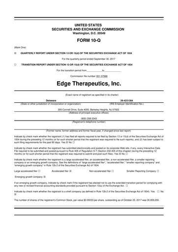 Miniature PDS Biotechnology
 10-Q Rapport trimestriel 2017 