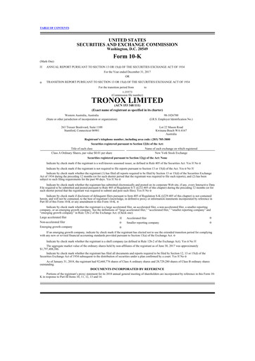 Thumbnail Tronox 10-K Annual Report 2017