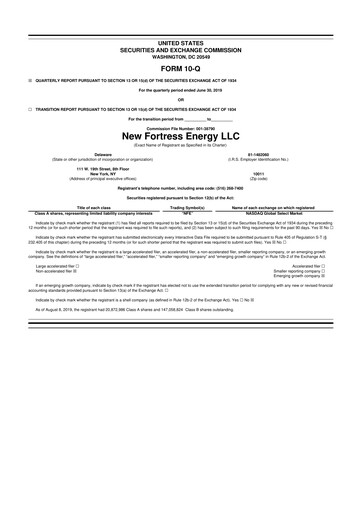 Vorschaubild New Fortress Energy
 10-Q Quartalsbericht 2019 
