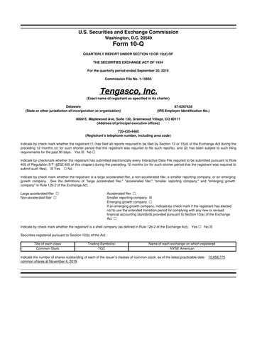 Vorschaubild Riley Exploration Permian 10-Q Quartalsbericht 2019 