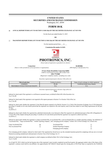 Thumbnail Photronics 10-K Annual Report 2019