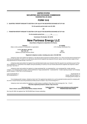 Vorschaubild New Fortress Energy
 10-Q Quartalsbericht 2020 