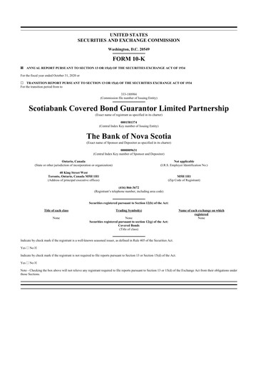 Thumbnail Scotiabank 10-K Annual Report 