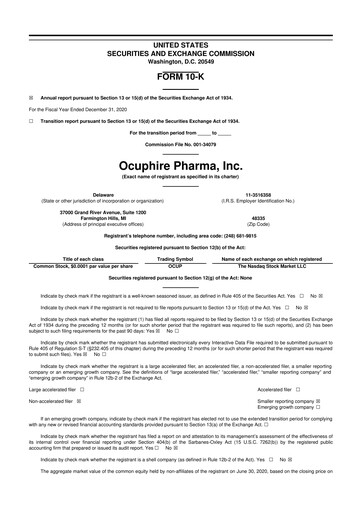 Thumbnail Opus Genetics 10-K Annual Report 2020