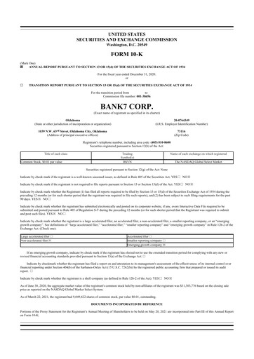 Thumbnail Bank7 10-K Annual Report 2020