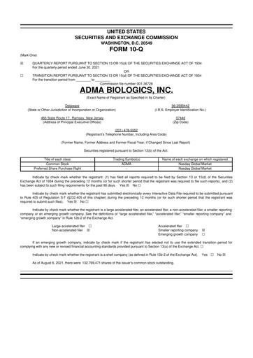 Thumbnail ADMA Biologics
 10-Q Quarterly Report FY2021 