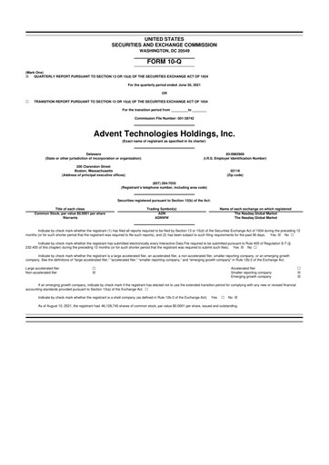 Thumbnail Advent Technologies 10-Q Quarterly Report FY2021 