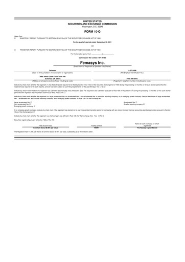 Thumbnail Femasys 10-Q Quarterly Report FY2021 