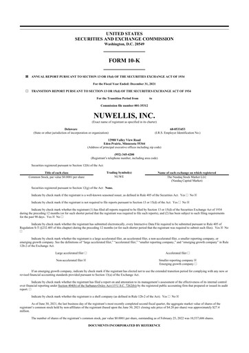 Vorschaubild Nuwellis 10-K Jahresbericht 2021