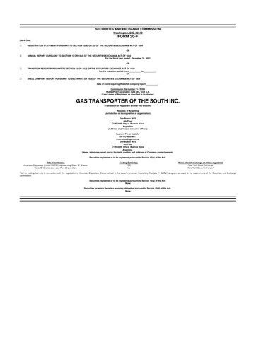 Thumbnail Transportadora de Gas del Sur 20-F Annual Report 2021