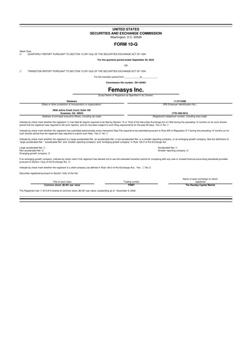 Thumbnail Femasys 10-Q Quarterly Report FY2022 